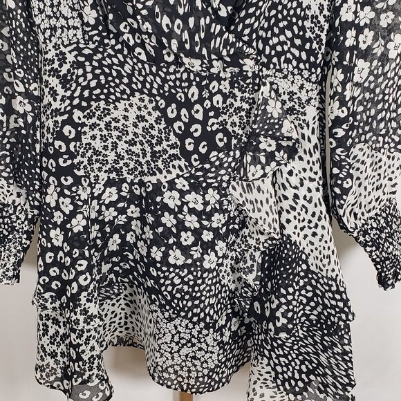 BB Dakota by Steve Madden Tiger Queen Tiered Minidress SZ XS NWT - Picture 6 of 13